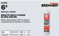 MASTIC MULTI-USAGE BLANC 280 ML
