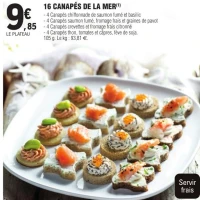 16 CANAPÉS DE LA MER