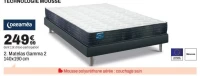 Matelas Gamma 2 140x190 cm dreaméa
