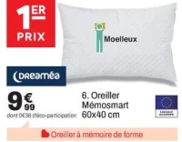 Oreiller Mémosmart 60x40 cm dreaméa