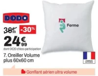 Oreiller Volume plus 60X60 cm DODO