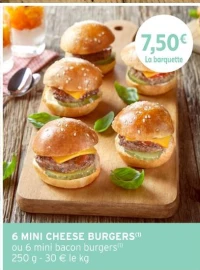 6 MINI CHEESE BURGERS