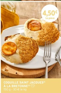 COQUILLE SAINT JACQUES À LA BRETONNE