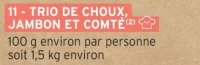 TRIO DE CHOUX, JAMBON ET COMTE