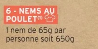 Nems au poulet