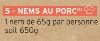 Nems au porc