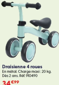 Draisienne 4 roues