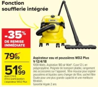 Aspirateur eau et poussières WD2 Plus V-12/4/18 Kärcher