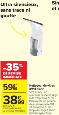 Nettoyeur de vitres KWI1 blanc Kärcher