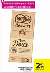 Tablette de chocolat NESTLE DESSERT