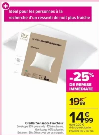 Oreiller Sensation Fraîcheur