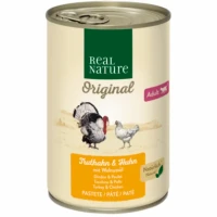 REAL NATURE Adult dinde et poulet à l’huile de noix 6x400 g