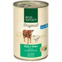 REAL NATURE Junior Veau et poulet 6x400 g
