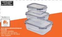 Set de 3 boites de conservation rectangulaire 