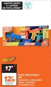 Pack de 3 pistolets gear up 