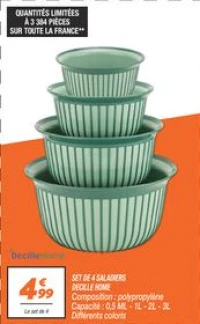 Set de 4 saladiers 