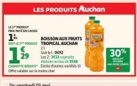 BOISSON AUX FRUITS TROPICAL AUCHAN
