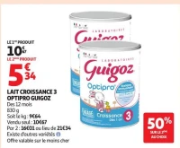 LAIT CROISSANCE 3 OPTIPRO GUIGOZ