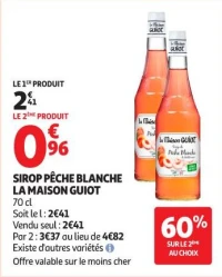 SIROP PÊCHE BLANCHE LA MAISON GUIOT
