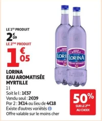 LORINA EAU AROMATISÉE MYRTILLE