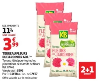 TERREAU FLEURS DU JARDINIER 40 L