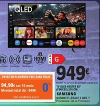 TV QLED 85Q7FA 85" (POUCES) 216 CM. SAMSUNG