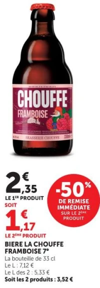 BIERE LA CHOUFFE FRAMBOISE 7°
