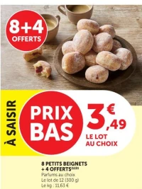 8 PETITS BEIGNETS + 4 OFFERTS(1)(D)