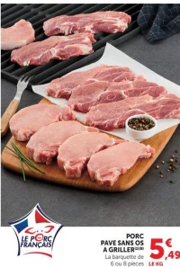 PORC PAVE SANS OS A GRILLER