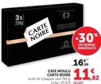 CAFE MOULU CARTE NOIRE