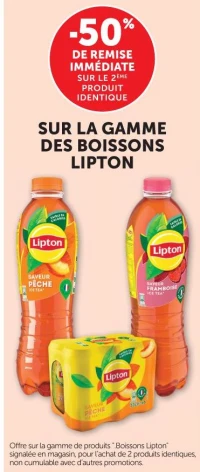 SUR LA GAMME DES BOISSONS LIPTON