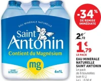 EAU MINERALE NATURELLE SAINT ANTONIN