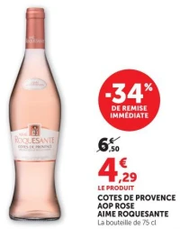 COTES DE PROVENCE AOP ROSE AIME ROQUESANTE
