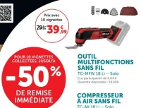 OUTIL MULTIFONCTIONS SANS FIL TC-MFW 18 Li - Solo