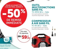 COMPRESSEUR À AIR SANS FIL TC-AK 18 Li - Solo