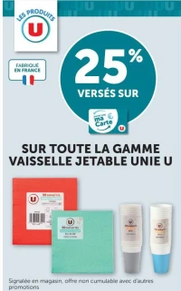 GAMME VAISSELLE JETABLE UNIE U