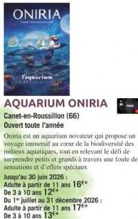 AQUARIUM ONIRIA Canet-en-Roussillon (66)