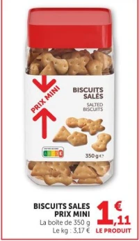 BISCUITS SALES PRIX MINI