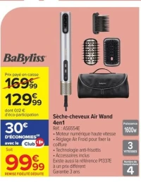 BaByliss Sèche-cheveux Air Wand 4en1