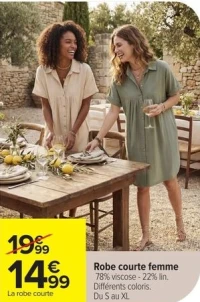Robe courte femme