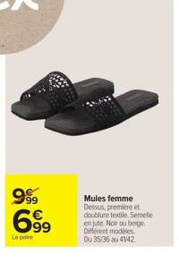 Mules femme