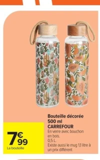 Bouteille décorée 500 ml CARREFOUR