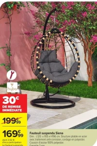 Fauteuil suspendu Siena