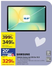 Tablette Galaxy tab S10 lite 10.9
