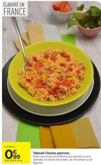 Taboulé Chorizo poivrons.