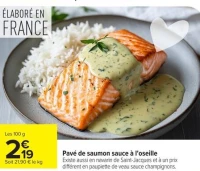 Pavé de saumon sauce à l'oseille