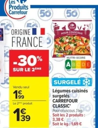 Légumes cuisinés surgelés CARREFOUR CLASSIC'