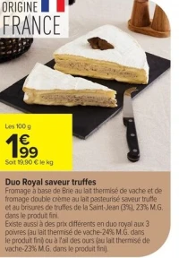 Duo Royal saveur truffes