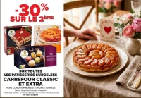 les pâtisseries surgelées Carrefour classic et extra