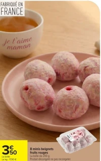 8 minis beignets fruits rouges